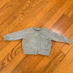 Primary Gray Cardigan 3-6 months Like new
